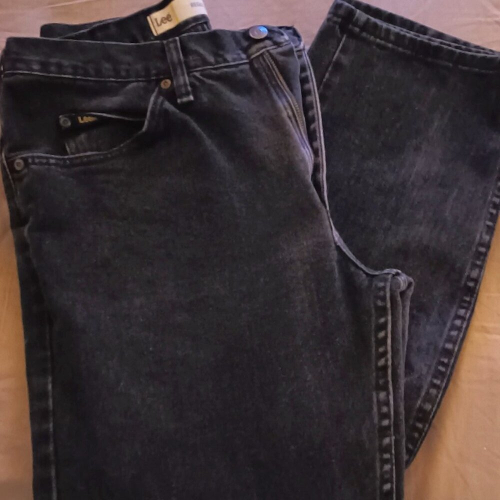 Lee Black Regular Fit Men's Jeans.  34X29 . Brand new condition